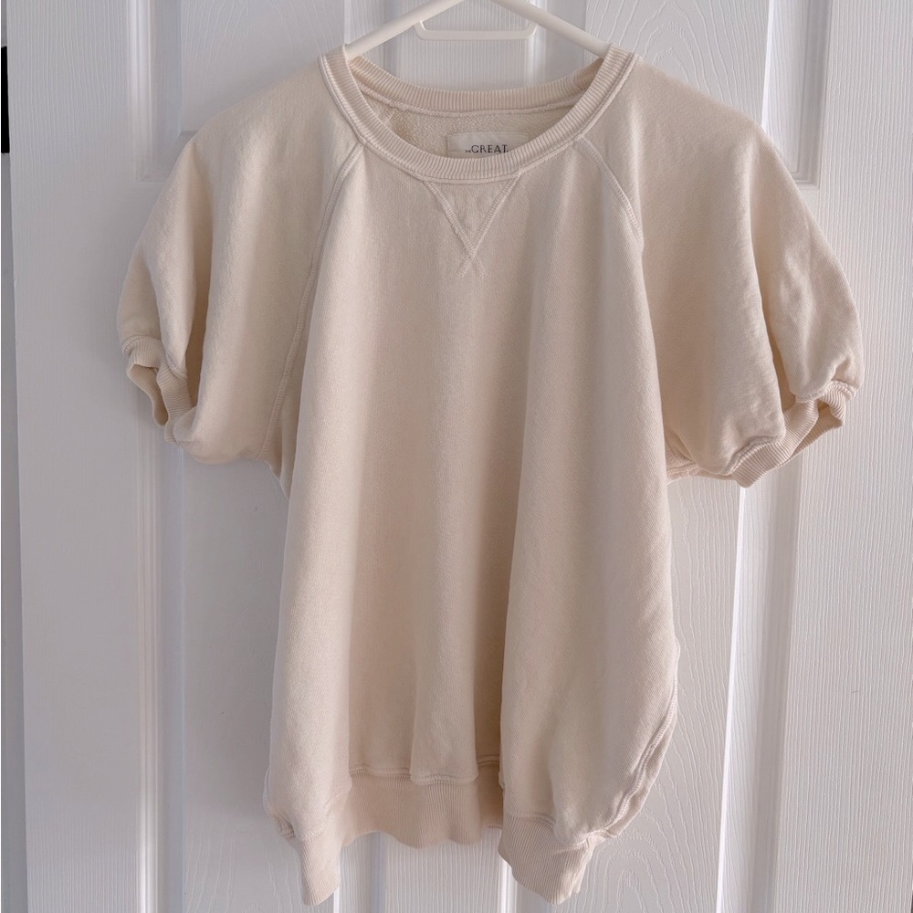 The GREAT Cream Puff Sleeve Sweatshirt